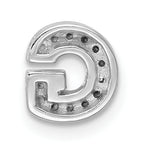 Sophia Jewelers Sterling Silver CZ Letter G Charm with Rhodium Plating