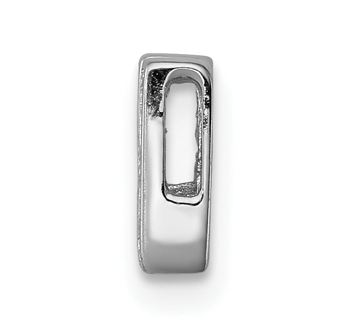 Sophia Jewelers Sterling Silver CZ Letter H Charm with Rhodium Finish