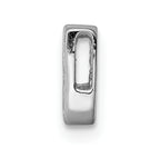 Sophia Jewelers Sterling Silver CZ Letter H Charm with Rhodium Finish
