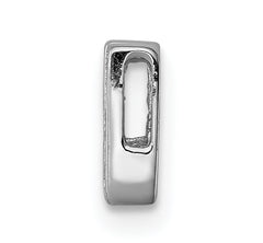 Sophia Jewelers Sterling Silver CZ Letter H Charm with Rhodium Finish