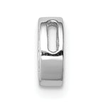 Sterling Silver Rhodium CZ Letter O Charm Elegant Slide Design