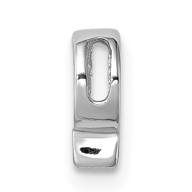 Sterling Silver 925 CZ Letter P Charm with Rhodium Plating Secondary image