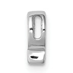 Sterling Silver 925 CZ Letter P Charm with Rhodium Plating