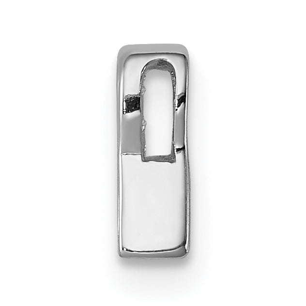 Sterling Silver CZ Letter R Charm with Rhodium Plating Elegance