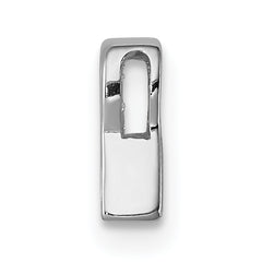 Sterling Silver CZ Letter R Charm with Rhodium Plating Elegance
