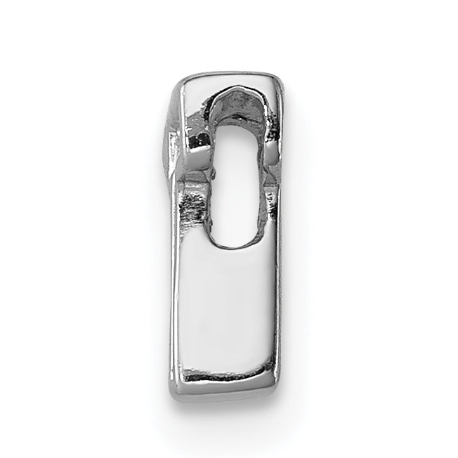 Sterling Silver 925 T Charm with Synthetic CZ and Rhodium Finish Secondary image