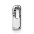 Sterling Silver 925 T Charm with Synthetic CZ and Rhodium Finish