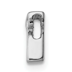 Sterling Silver 925 T Charm with Synthetic CZ and Rhodium Finish