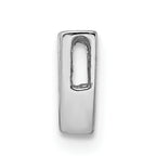 Sophia Jewelers Sterling Silver CZ Letter V Slide Charm with Rhodium Plating