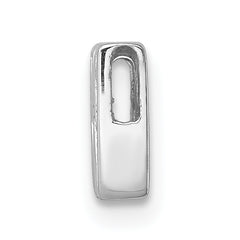 Sophia Jewelers Sterling Silver CZ W Charm Rhodium-Plated Elegance