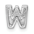 Sophia Jewelers Sterling Silver CZ W Charm Rhodium-Plated Elegance