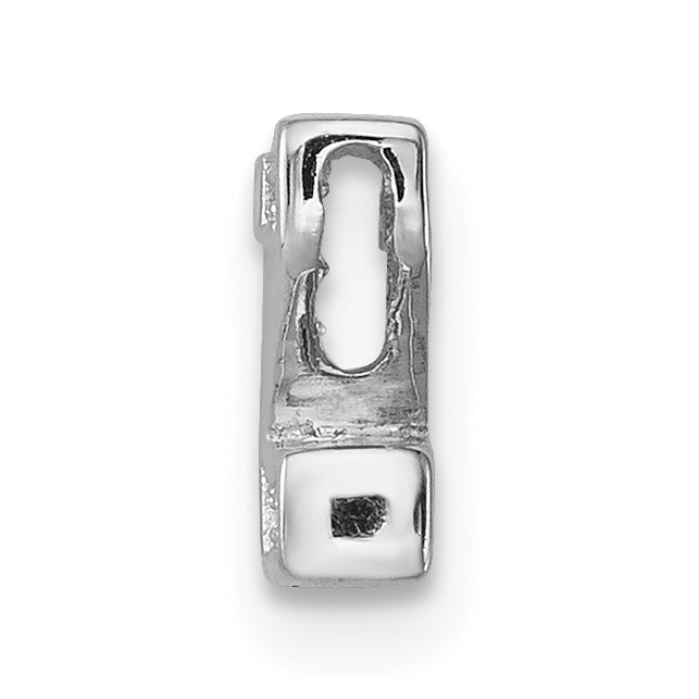 Sterling Silver 925 CZ Letter Z Charm with Rhodium Plating Secondary image