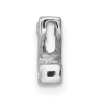 Sterling Silver 925 CZ Letter Z Charm with Rhodium Plating
