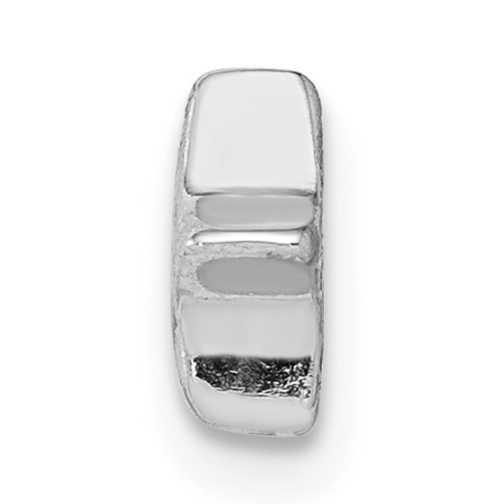 Sterling Silver 925 Star Slide Charm with Rhodium Plated Finish Secondary image
