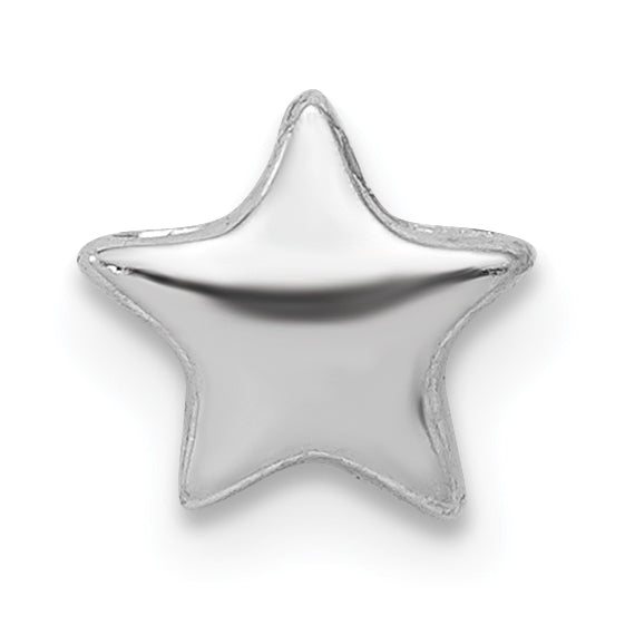 Silver Notes Sterling Silver Rhodium plated Star Slide Charm Main image