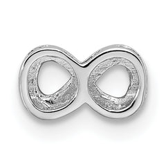 Sterling Silver 925 Rhodium Plated Infinity Charm Pendant Elegant Sophia Design