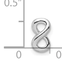 Sterling Silver 925 Rhodium Plated Infinity Charm Pendant Elegant Sophia Design