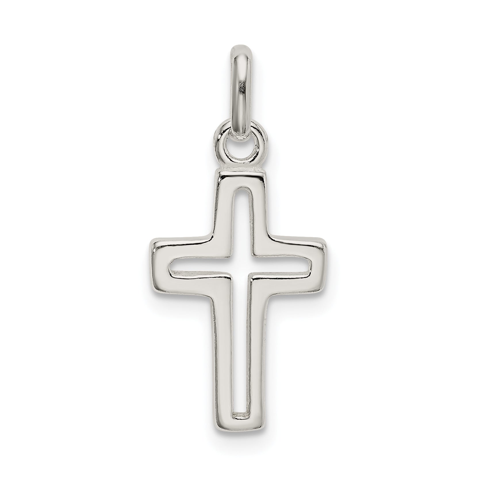 Sterling Silver Cut-out Cross Charm Main image