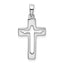 Sterling Silver Rhodium-plated Jesus Cut-out Cross Pendant
