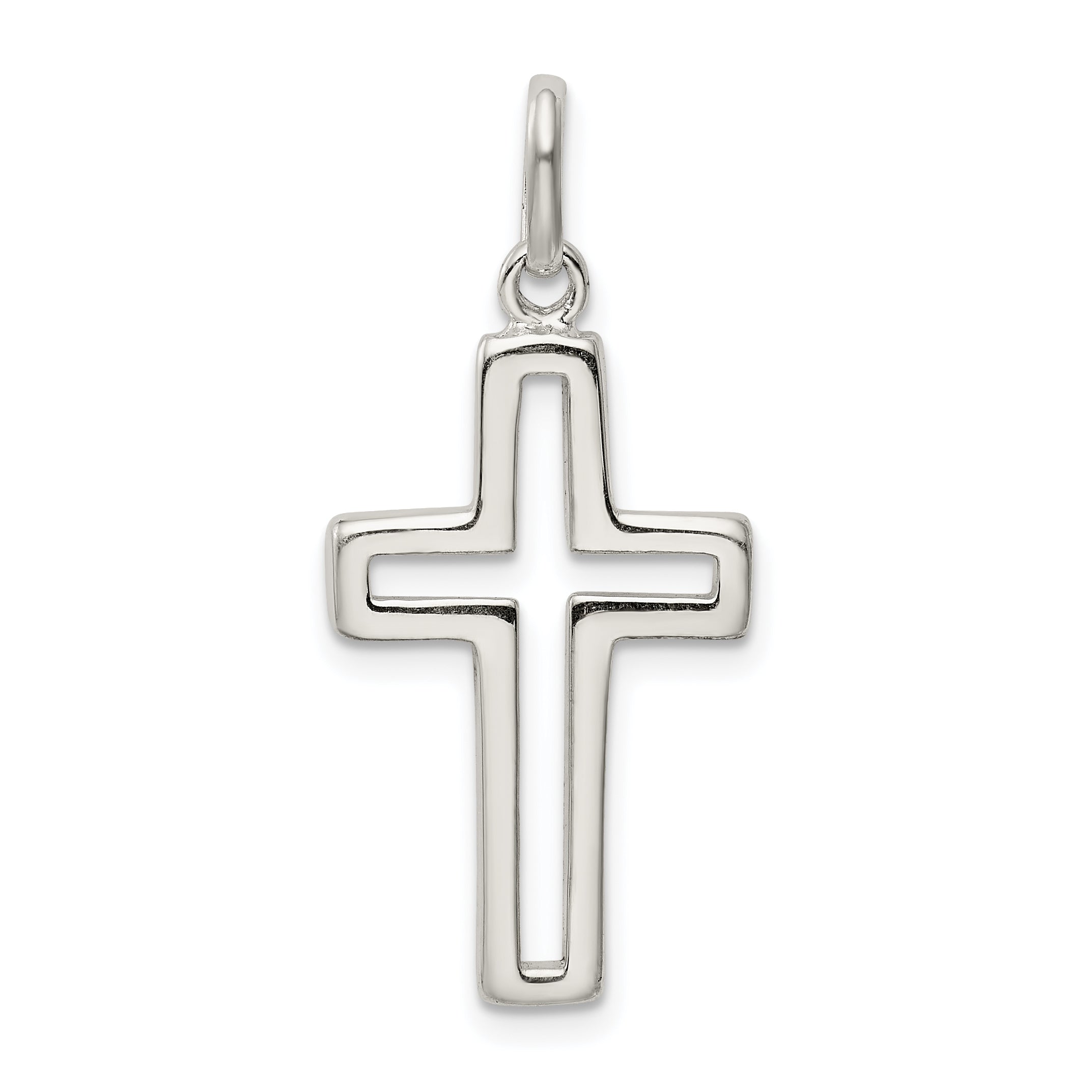Sterling Silver Cut-out Cross Charm Main image