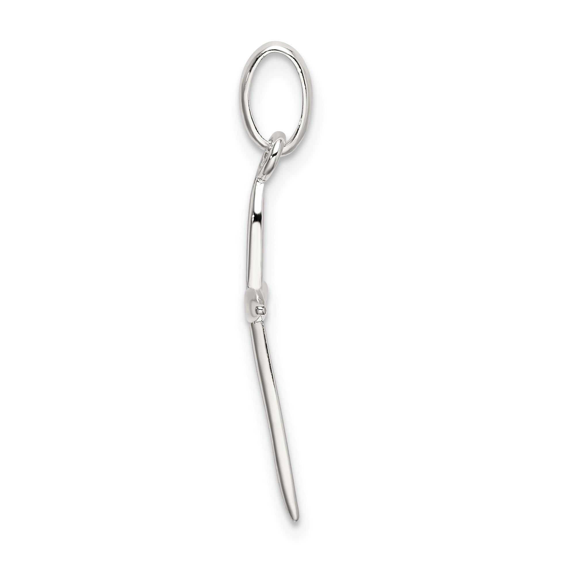Sterling Silver 925 Polished Passion Cross Charm Anti-Tarnish Elegance
