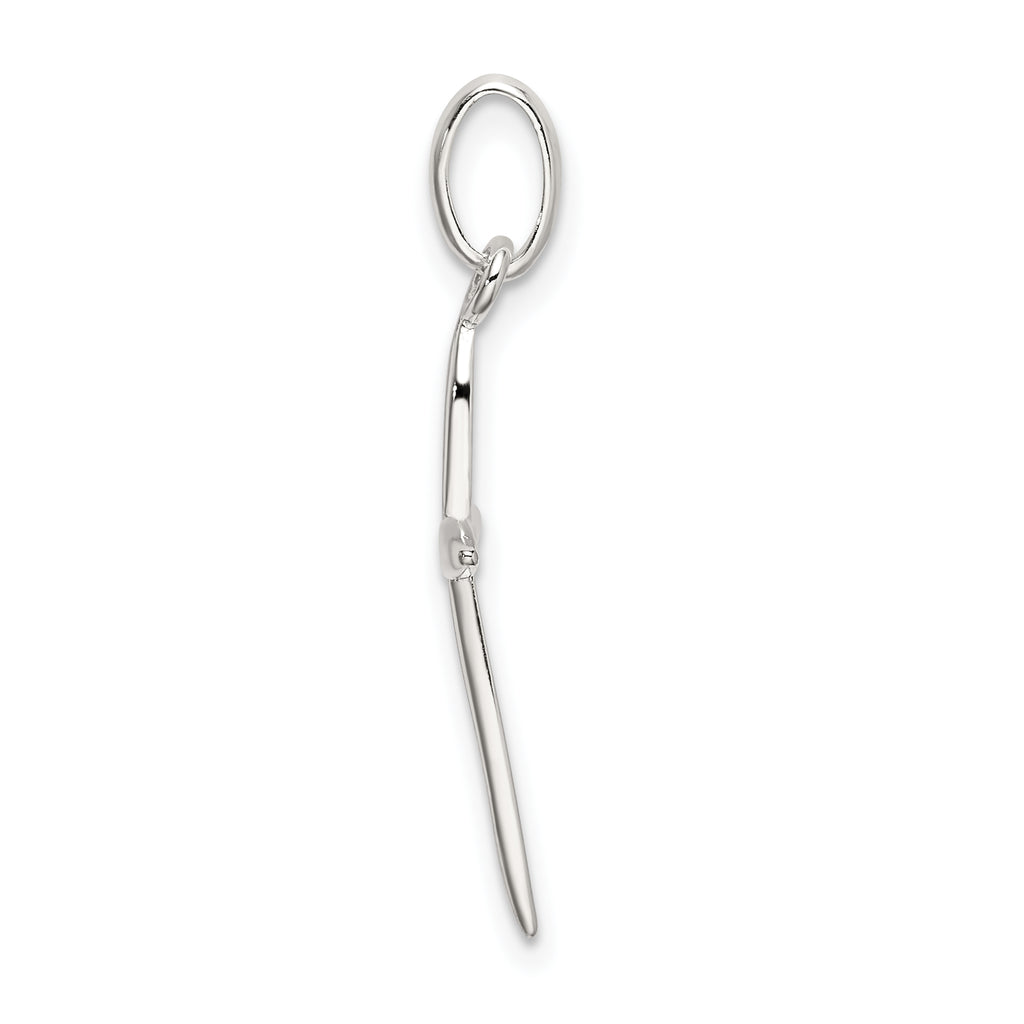 Sterling Silver 925 Polished Passion Cross Charm Anti-Tarnish Elegance