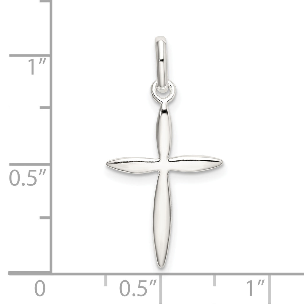 Sterling Silver 925 Polished Passion Cross Charm Anti-Tarnish Elegance