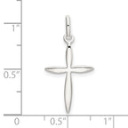 Sterling Silver 925 Polished Passion Cross Charm Anti-Tarnish Elegance