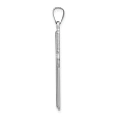 Sterling Silver 925 Cross Pendant with Rhodium Polish Elegant Design
