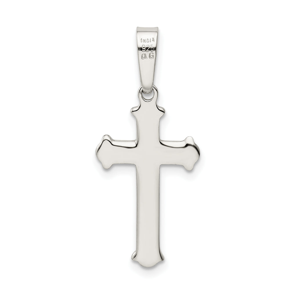 Sophia Jewelers Sterling Silver Polished Cross Pendant with Anti-Tarnish Finish