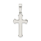 Sophia Jewelers Sterling Silver Polished Cross Pendant with Anti-Tarnish Finish