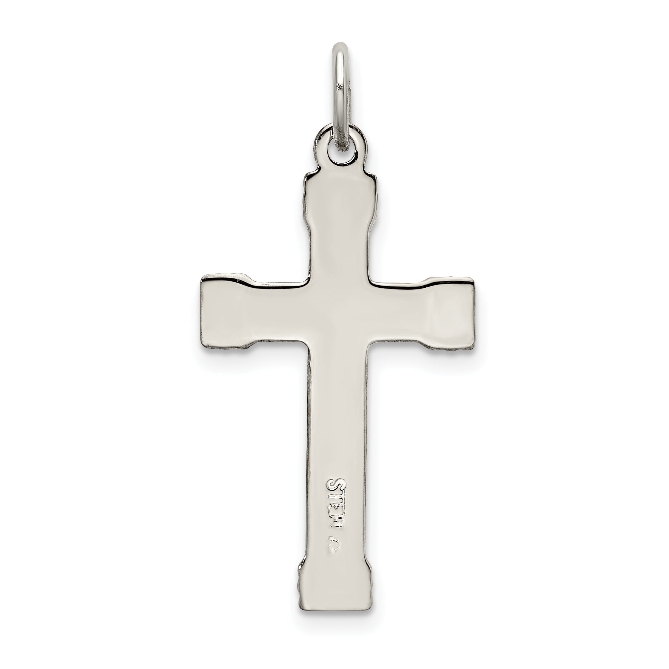 Sterling Silver & Gold-Plated Cross Pendant with Polished Two-Tone Finish