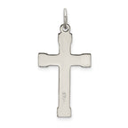 Sterling Silver & Gold-Plated Cross Pendant with Polished Two-Tone Finish