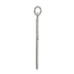 Sophia Jewelers Sterling Silver 925 Grooved Cross Pendant in Polished Platinum Finish