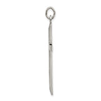 Sterling Silver 925 Cross Pendant with Polished Textured Finish