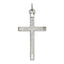 Sterling Silver Polished and Textured Cross Pendant