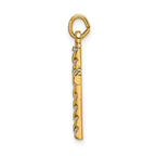 Sterling Silver 925 Gold-Plated Cross Pendant with Polished Textured Finish