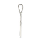 Sterling Silver 925 Cross Pendant with Polished Diamond-Cut Finish