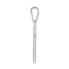 Sterling Silver 925 Cross Pendant with Polished Diamond-Cut Finish