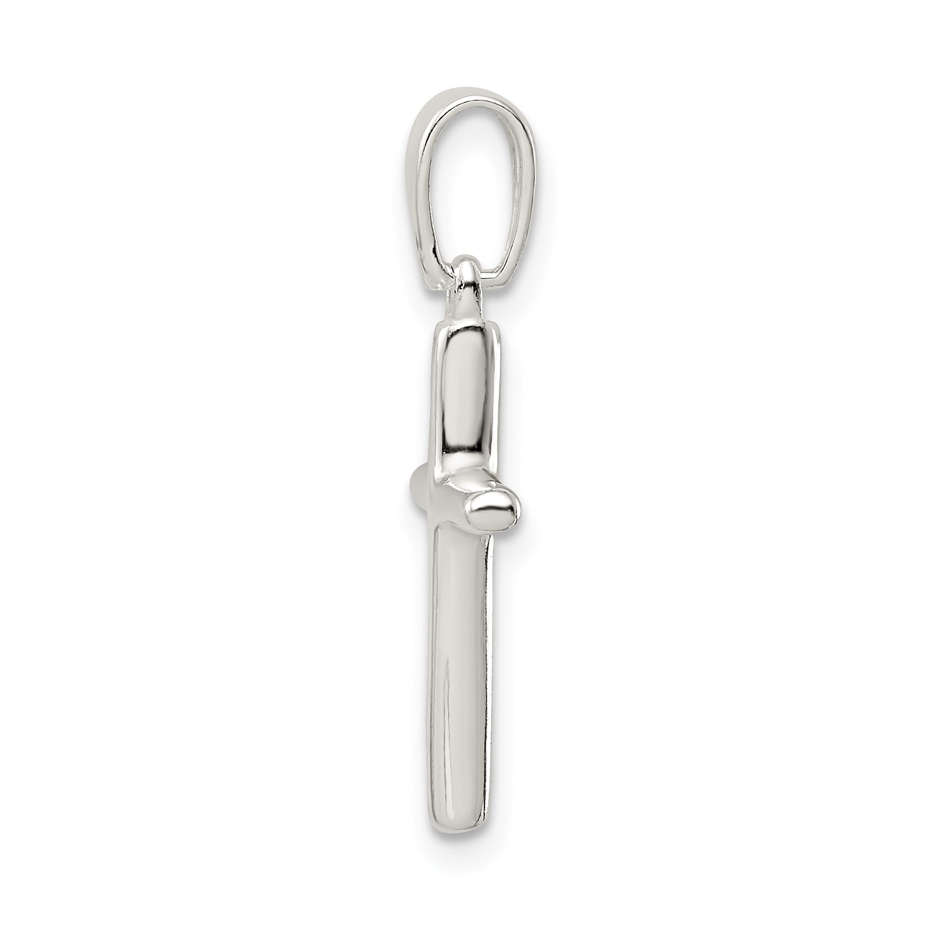 Sophia Jewelers 925 Sterling Silver Polished Cross Pendant with Anti-Tarnish Finish