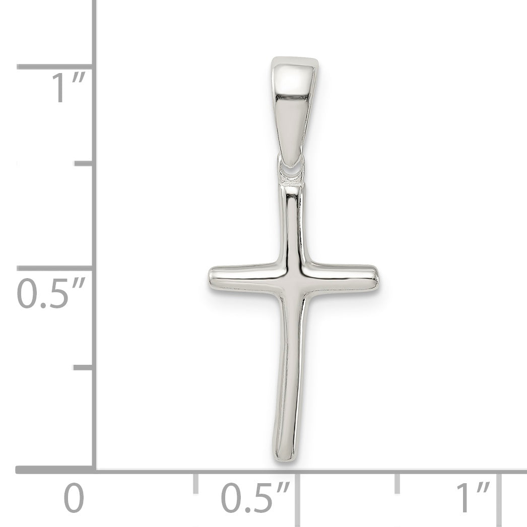 Sophia Jewelers 925 Sterling Silver Polished Cross Pendant with Anti-Tarnish Finish