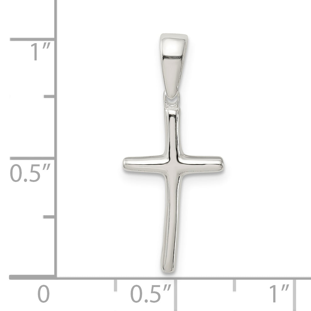 Sophia Jewelers 925 Sterling Silver Polished Cross Pendant with Anti-Tarnish Finish