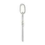 Sterling Silver 925 Polished Cross Pendant with Anti-Tarnish Finish