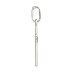 Sterling Silver 925 Polished Cross Pendant with Anti-Tarnish Finish