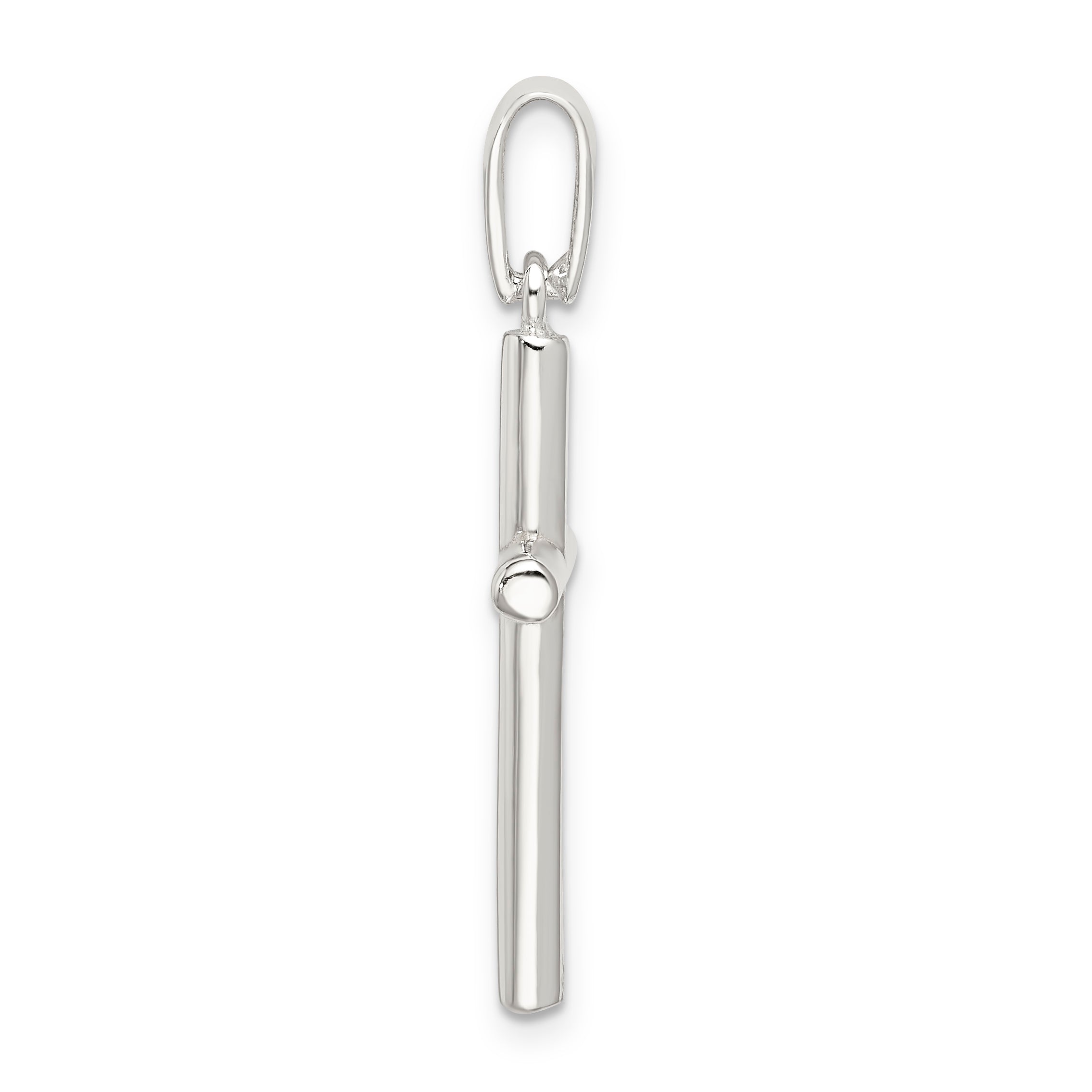 Sophia Jewelers 925 Sterling Silver Polished Cross Pendant with Anti-Tarnish 3D Design Secondary image