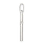 Sophia Jewelers 925 Sterling Silver Polished Cross Pendant with Anti-Tarnish 3D Design