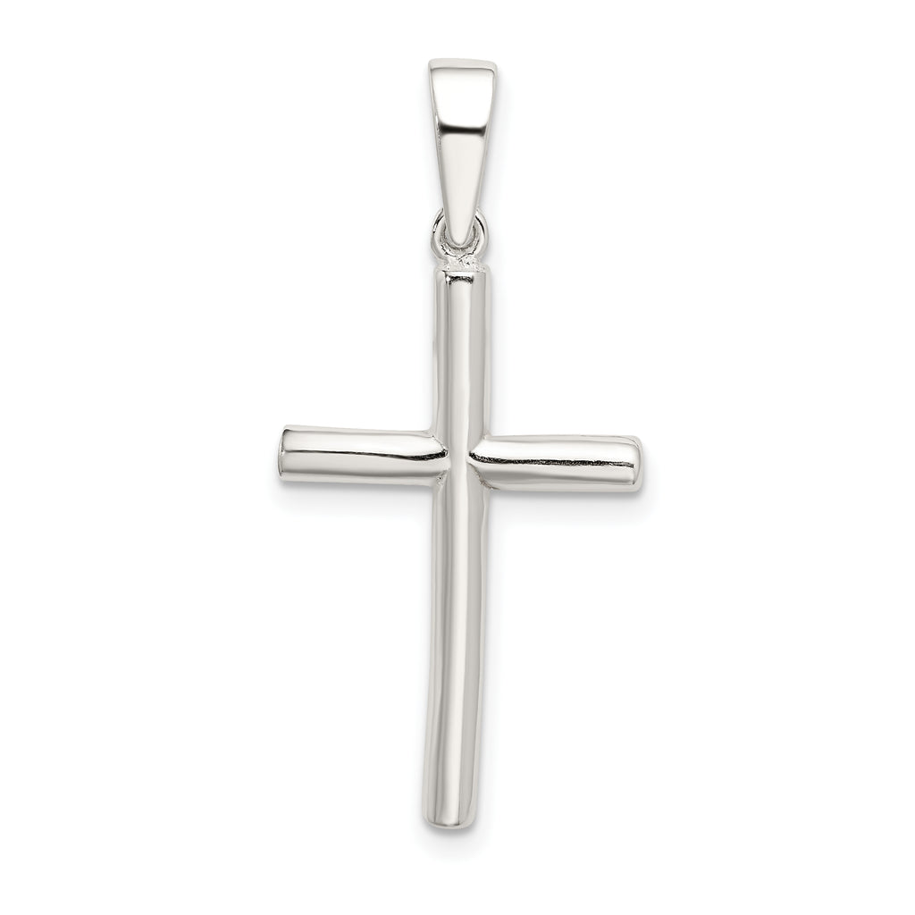 Sophia Jewelers 925 Sterling Silver Polished Cross Pendant with Anti-Tarnish 3D Design