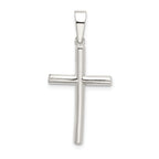 Sophia Jewelers 925 Sterling Silver Polished Cross Pendant with Anti-Tarnish 3D Design