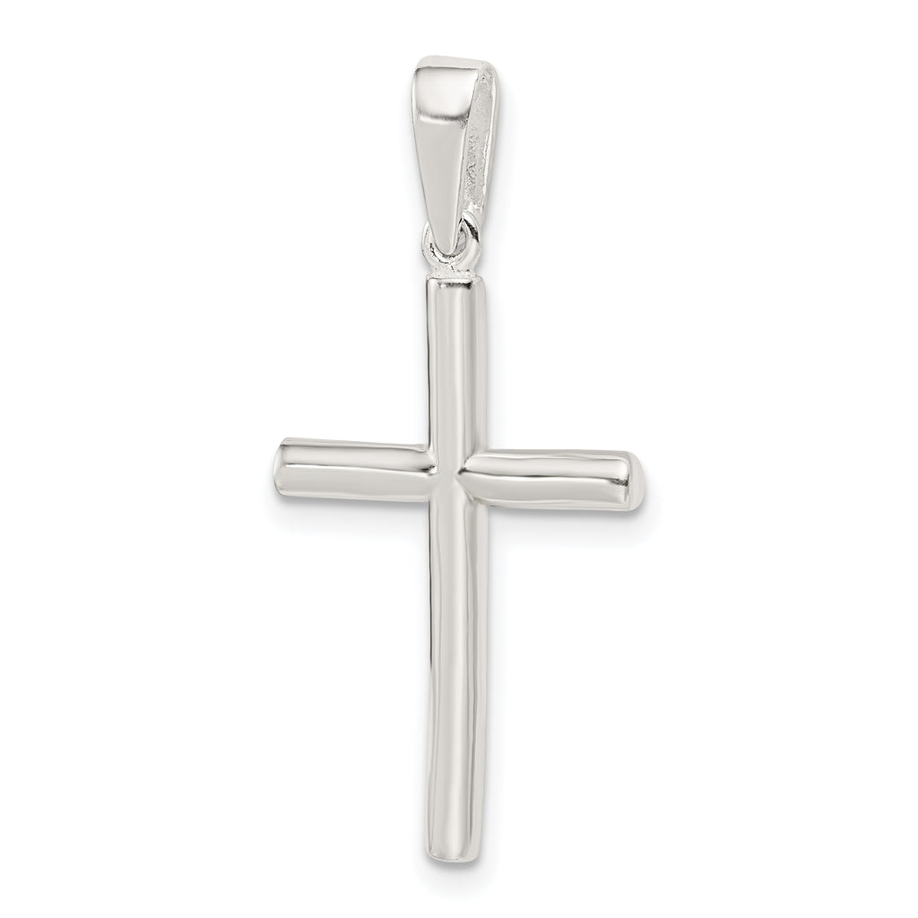 Sophia Jewelers 925 Sterling Silver Polished Cross Pendant with Anti-Tarnish 3D Design