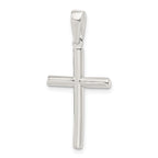 Sophia Jewelers 925 Sterling Silver Polished Cross Pendant with Anti-Tarnish 3D Design